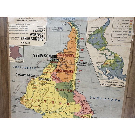 Image 1 of Alte Schulkarte Nr. 16 und 16 bis von A. Gibert für Delagrave