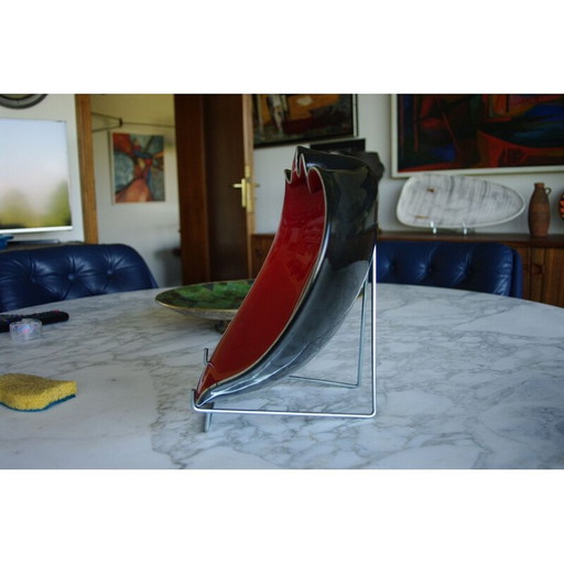 Tasse aus Keramik von Fernand Elchinger, Frankreich 1960