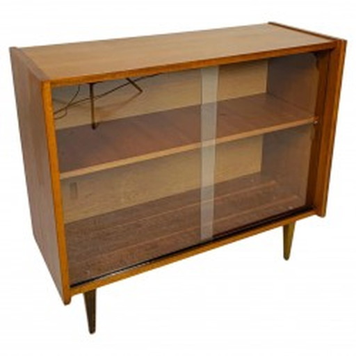 Vintage-Vitrine mit verjüngten Beinen, 1960er Jahre