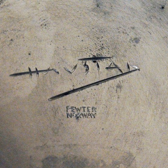 Image 1 of Alter Zinnkrug von Gunnar Havstad, Norwegen 1950