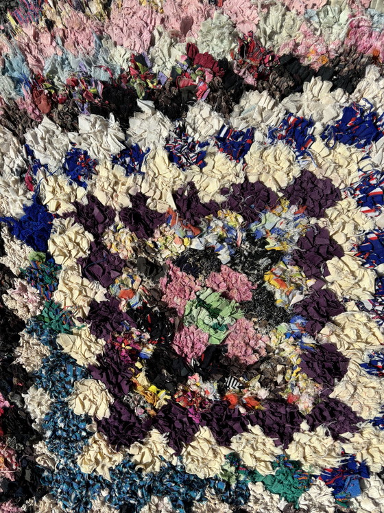 Image 1 of Vintage Boucherouite Marokkanischer Teppich