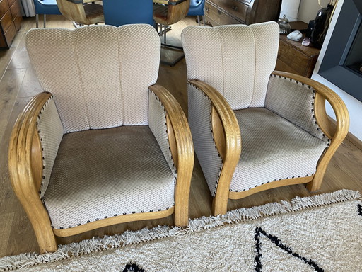 2x Art Deco Sessel