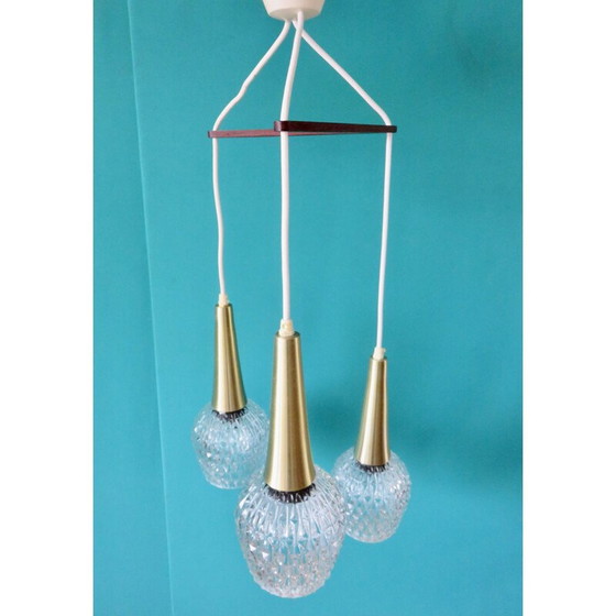 Image 1 of Vintage Bumerang Pendelleuchte mit Wasserfall, Dänemark 1968