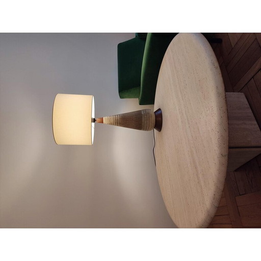 Vintage-Lampe aus Keramik und Holz, Dänemark