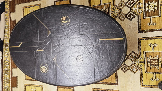 Image 1 of Brutalistischer Couchtisch Aus Schieferstein In,Der Geschmack Paul Kingma