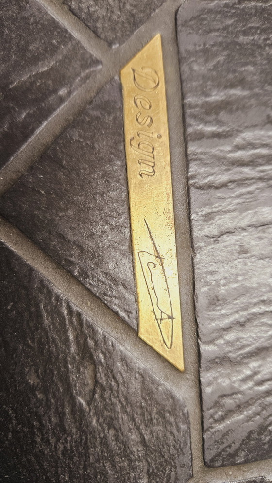 Image 1 of Brutalistischer Couchtisch Aus Schieferstein In,Der Geschmack Paul Kingma