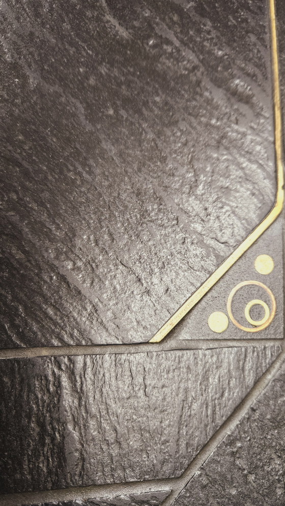 Image 1 of Brutalistischer Couchtisch Aus Schieferstein In,Der Geschmack Paul Kingma