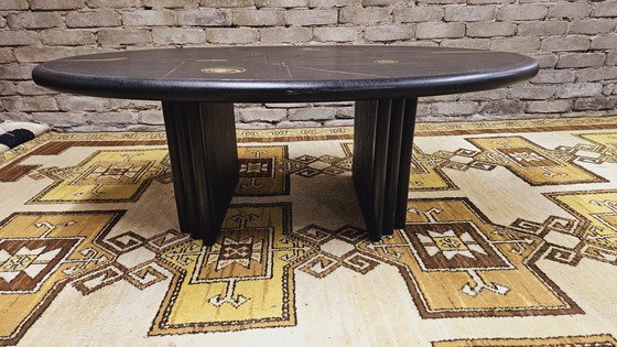 Image 1 of Brutalistischer Couchtisch Aus Schieferstein In,Der Geschmack Paul Kingma