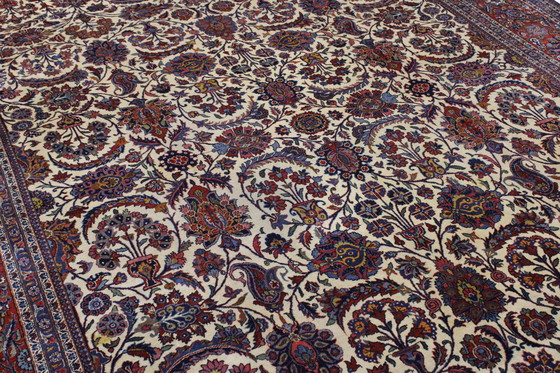 Image 1 of Original Alter Antik Keshan Mohtasham Sehr Fein Semi Antik 385 X 260 Cm 