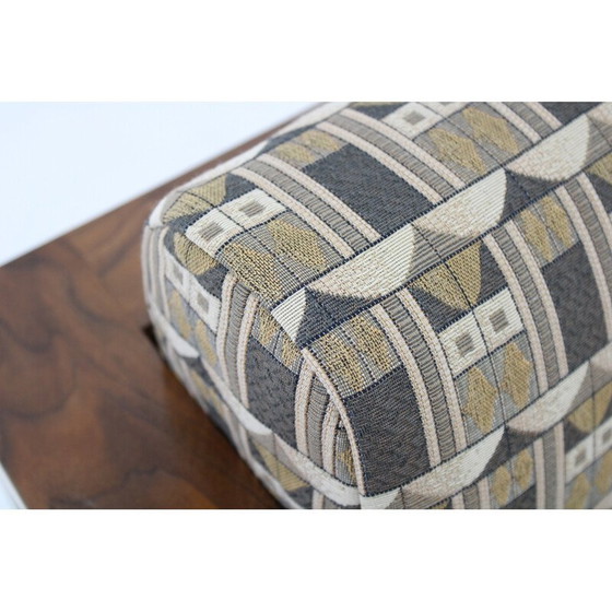 Image 1 of Paar Vintage Art Deco Sessel in Nussbaum und Backhausen Stoff, 1930er Jahre