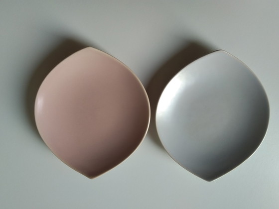 Image 1 of 2x Potterie De Driehoek Huizen Tulipe Kuchenteller