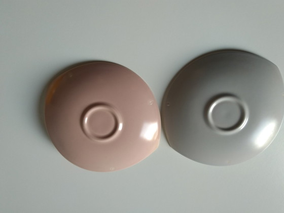 Image 1 of 2x Potterie De Driehoek Huizen Tulipe Kuchenteller