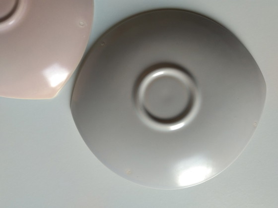 Image 1 of 2x Potterie De Driehoek Huizen Tulipe Kuchenteller