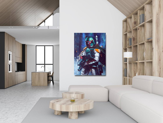 Image 1 of Star Wars - Boba Fett Mandalorian Kunstwerk