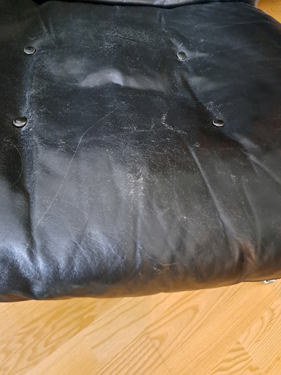 Image 1 of Lounge-Sessel aus schwarzem Leder