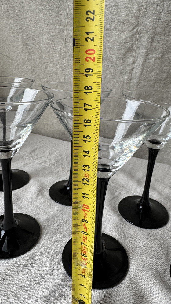 Image 1 of 8X Martini Glas / Coupe, Schwarz, Luminarc