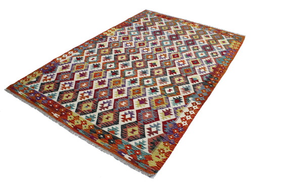 Image 1 of Original Old Style Kelim Afghan 245 X165 Cm Top Zustand