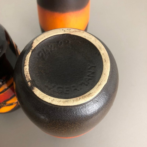 Image 1 of Satz von 4 Vasen aus fetter Lava-Keramik von Scheurich, Deutschland 1970