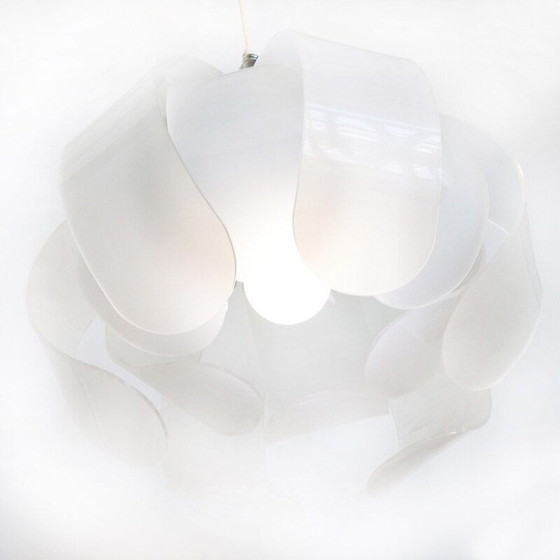 Image 1 of Vintage-Deckenleuchte aus Methacrylat und verchromtem Metall. Spanien, 1970