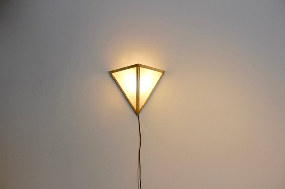 Image 1 of 2 x Glashütte Limburg dreieckige Wandleuchte