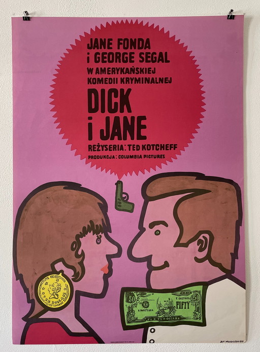 "Dick i Jane" Originales polnisches Plakat von Młodożeniec