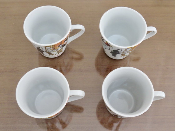 Image 1 of Serie Von 4 Maxim' De Paris Kaffee Tassen Und Untertassen