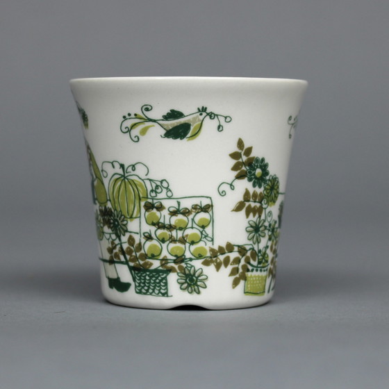 Image 1 of Figgjo Flint Turi Design, Satz von 4 Tassen und Untertassen und Teekanne mit Dekor Markt