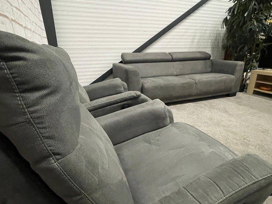 Image 1 of Montel 3-Sitzer Sofa + 2X Relaxsessel