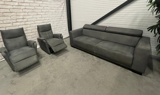 Image 1 of Montel 3-Sitzer Sofa + 2X Relaxsessel