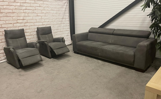 Image 1 of Montel 3-Sitzer Sofa + 2X Relaxsessel