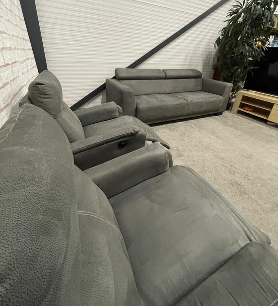 Image 1 of Montel 3-Sitzer Sofa + 2X Relaxsessel