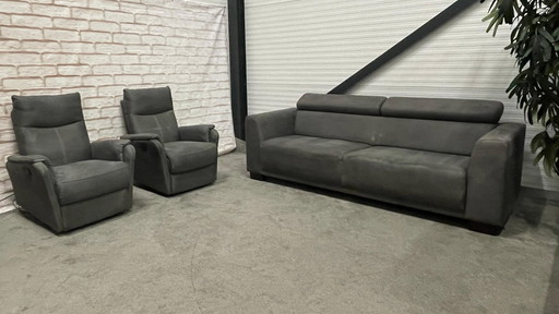 Montel 3-Sitzer Sofa + 2X Relaxsessel