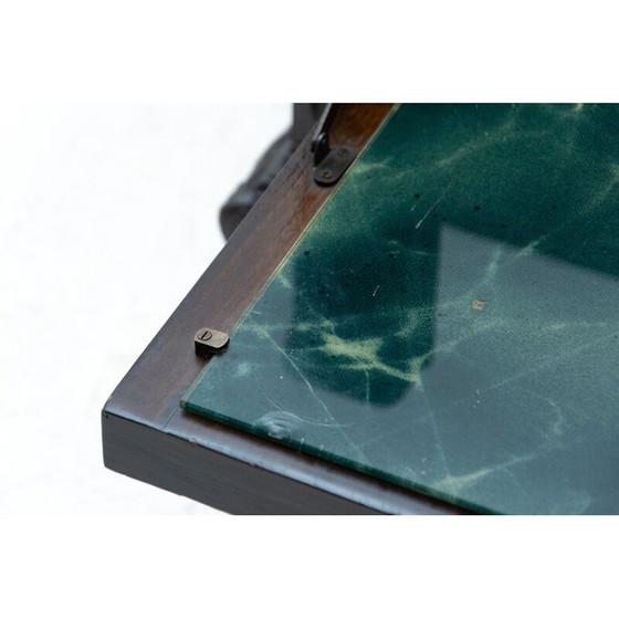 Image 1 of Art Deco Barschrank aus Nussbaum und Glas, Tschechoslowakei 1930er Jahre