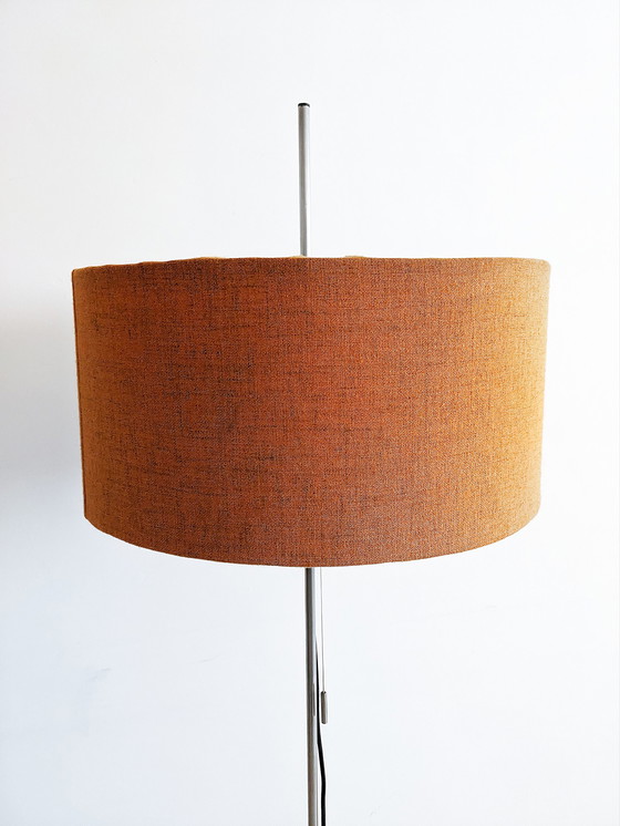 Image 1 of STAFF Orange & Chrom Stehlampe 1960er Jahre