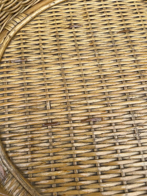Image 1 of 4x Vintage -Rattan-Barhocker