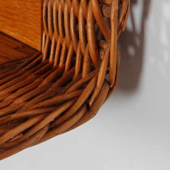 Image 1 of Vintage Rattan-Regal von Uluv, Tschechische Republik 1960