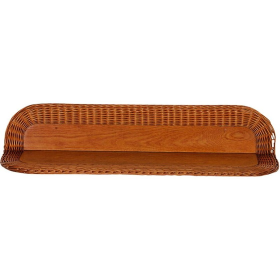 Image 1 of Vintage Rattan-Regal von Uluv, Tschechische Republik 1960