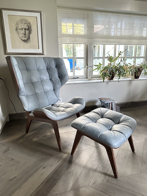 Image 1 of Norr 11 Mammut Stuhl Leder inkl. Ottomane