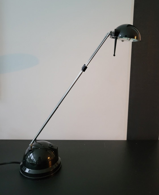 Image 1 of Teleskop-Schreibtischlampe Schwarz 1990s.