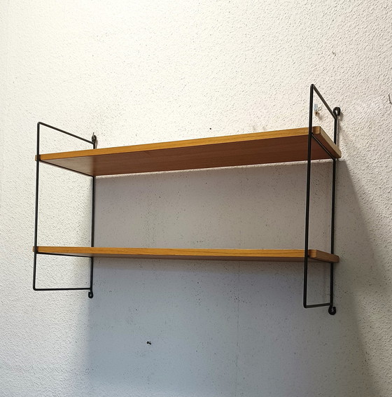 Image 1 of Fifties Wandregal mit zwei Regalen