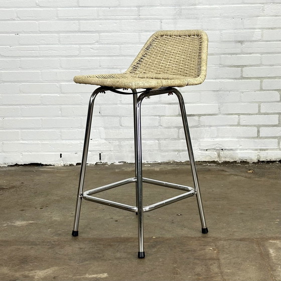 Image 1 of Vintage Barhocker - Korbwaren / Rattan