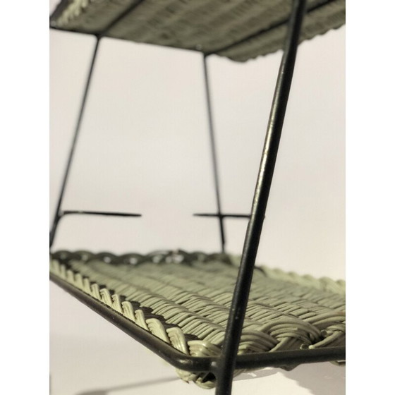 Image 1 of Vintage-Anrichte aus Rattan und Metall