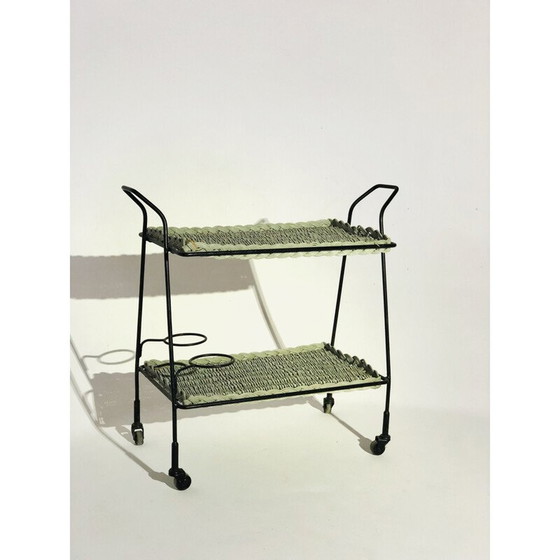 Image 1 of Vintage-Anrichte aus Rattan und Metall