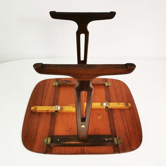 Image 1 of Vintage Teak & Palisander ausziehbarer Beistelltisch, Dänemark 1960er