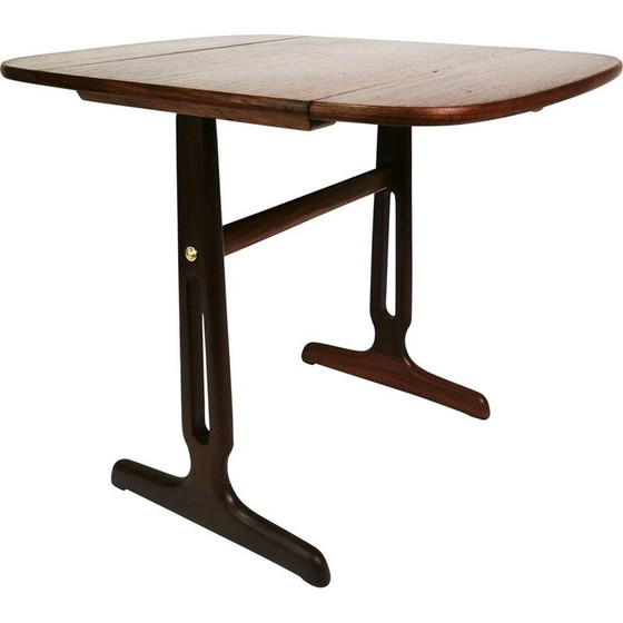 Image 1 of Vintage Teak & Palisander ausziehbarer Beistelltisch, Dänemark 1960er