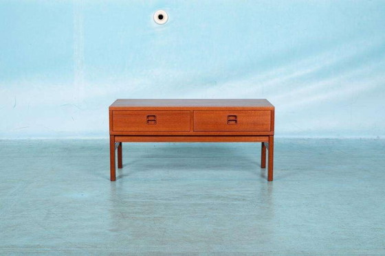 Image 1 of Japandi Lowboard Teak, minimalistisches Sideboard aus der Mitte des Jahrhunderts