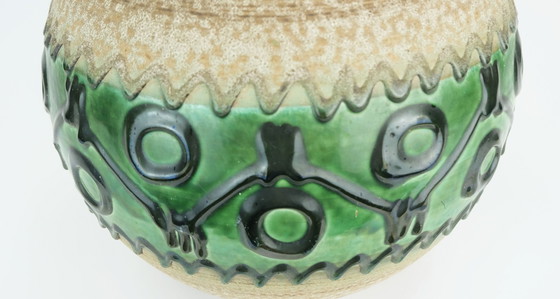 Image 1 of Große kugelförmige Vintage Carstens Toennishof Vase Abstraktes Dekor