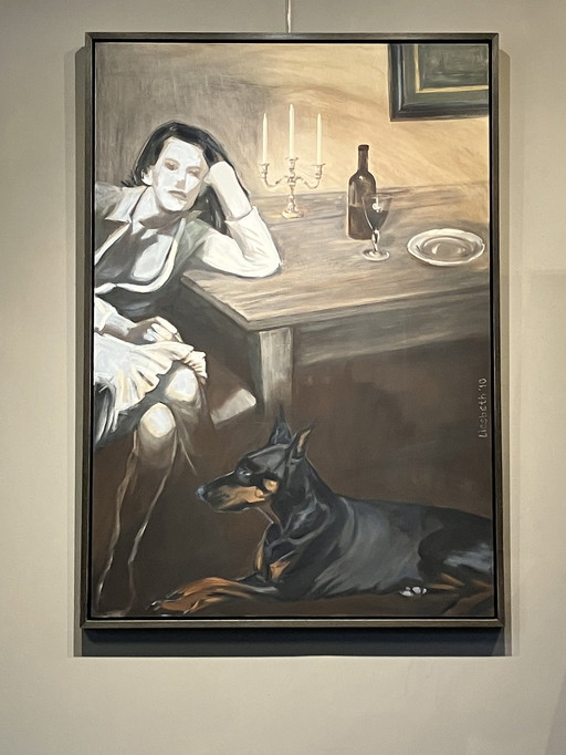 Liesbeth Honders - Frau mit Hund