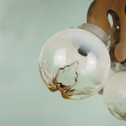 Vintage-Glas-Kronleuchter, Italien, 1970er Jahre