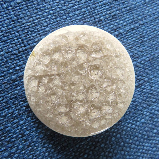 Image 1 of Vintage-Brosche mit einem Paar Ohrringe aus Craquelé-Emaille von Ole Bjorn Kruger, Dänemark